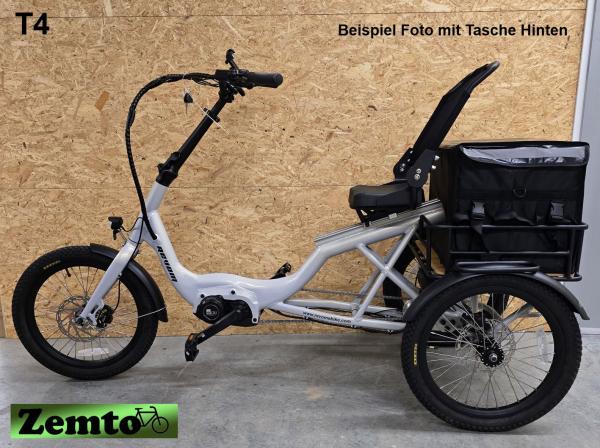 Elektro Dreirad Zemto-Lux-Mover T4 , 720 WH, 90 NM - Mittelmotor, weiß